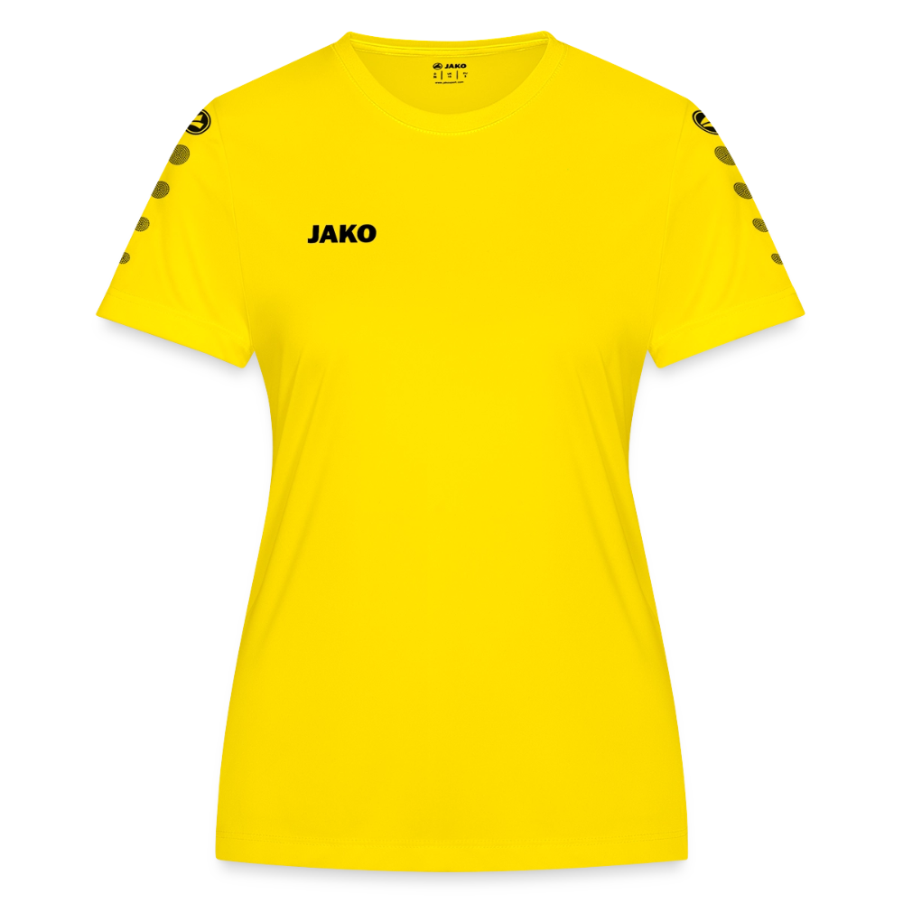 JAKO Frauen Trikot Team - personalisierbare Vorder- und Rückseite - Gelb