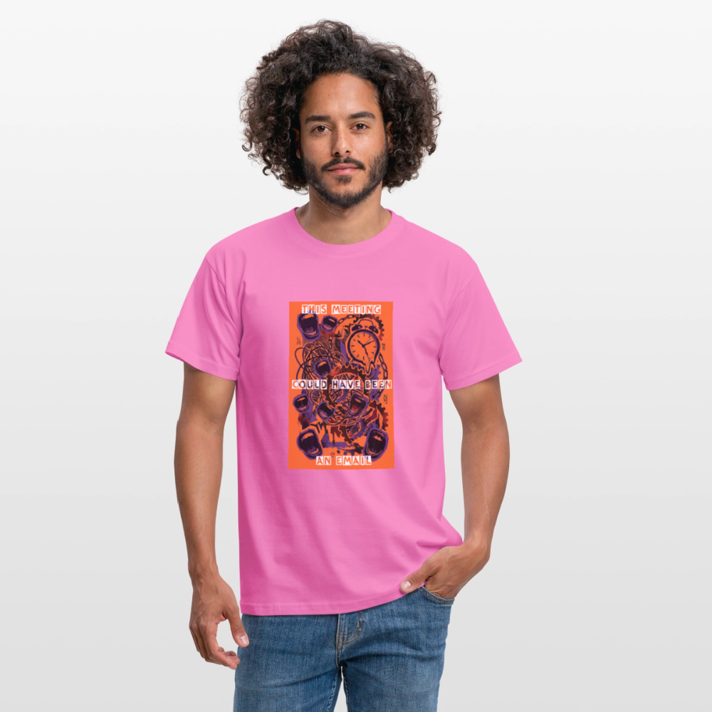 "Meeting Email" Motiv-T-Shirt für Männer - Pink