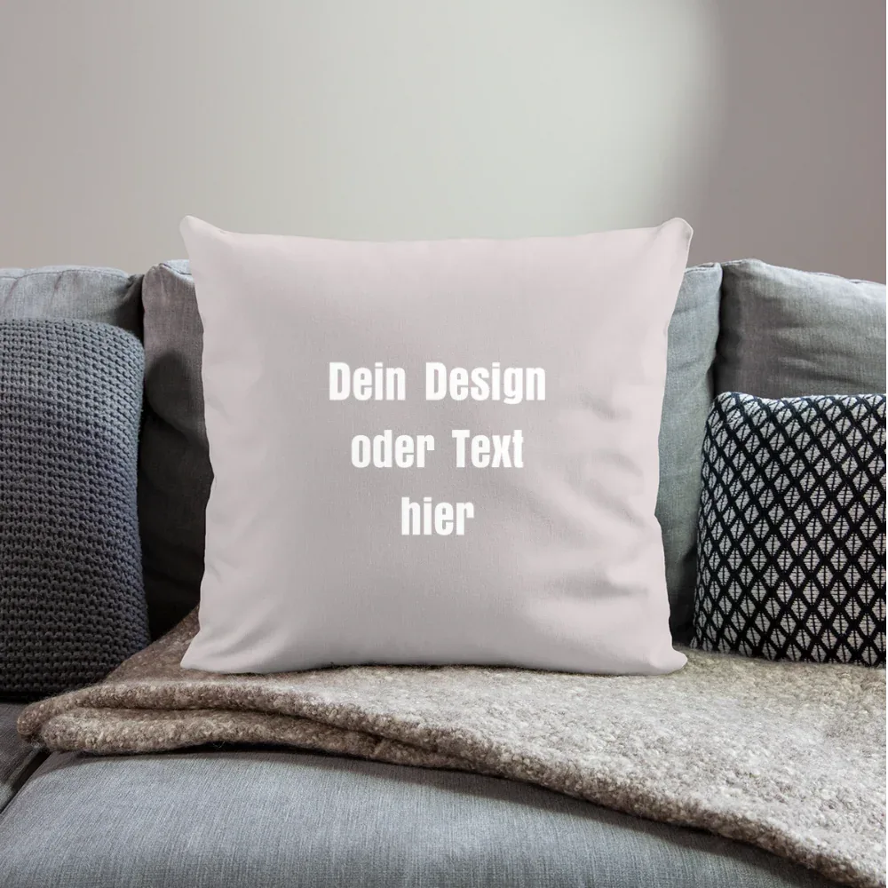 Sofakissenbezug 44 x 44 cm - personalisierbar - helles Taupe