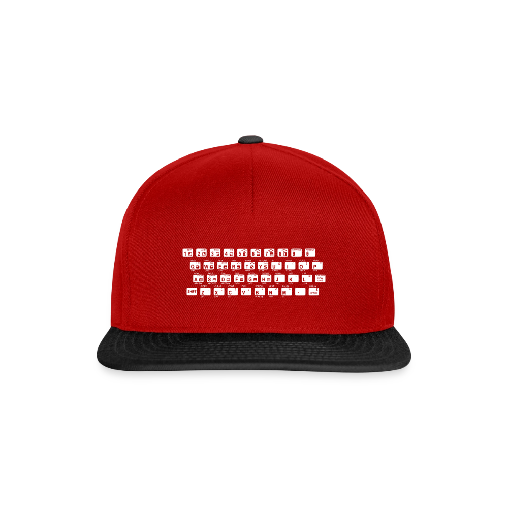 48K ZX Spectrum Retro Snapback Cap - Rot/Schwarz