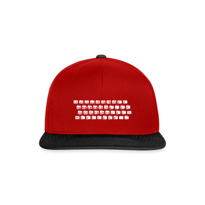 48K ZX Spectrum Retro Snapback Cap - Rot/Schwarz