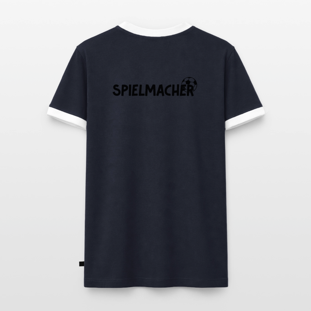 Männer T-Shirt Fussball "Spielmacher" - Navy/Weiß 