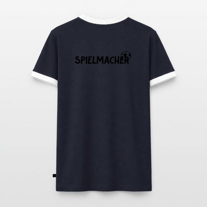 Männer T-Shirt Fussball "Spielmacher" - Navy/Weiß 