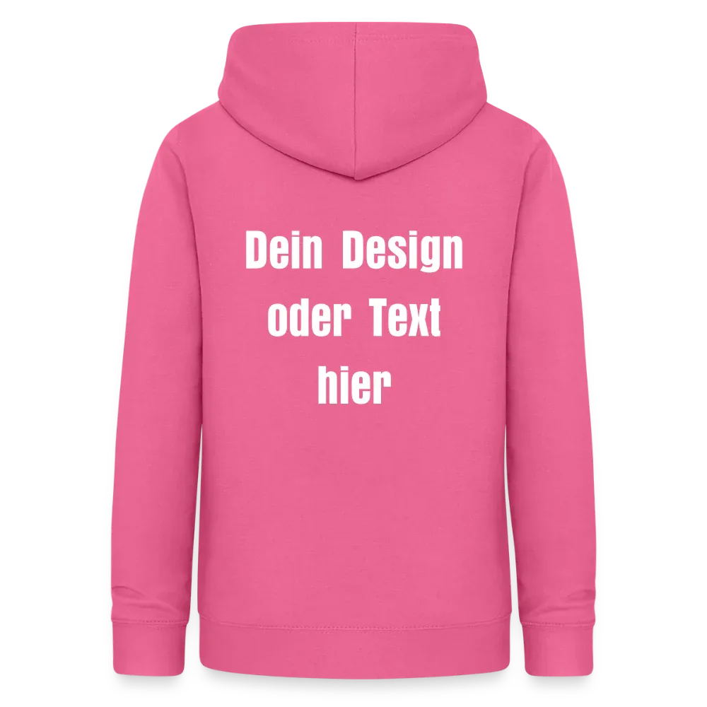 Frauen Hoodie - personalisierbare Vorder- und Rückseite - Pink