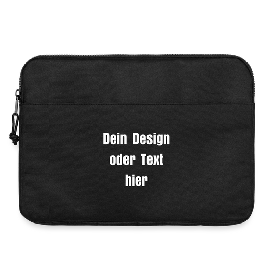 Laptoptasche passend für bis zu 15 Zoll Laptopgröße - personalisierbar - Schwarz