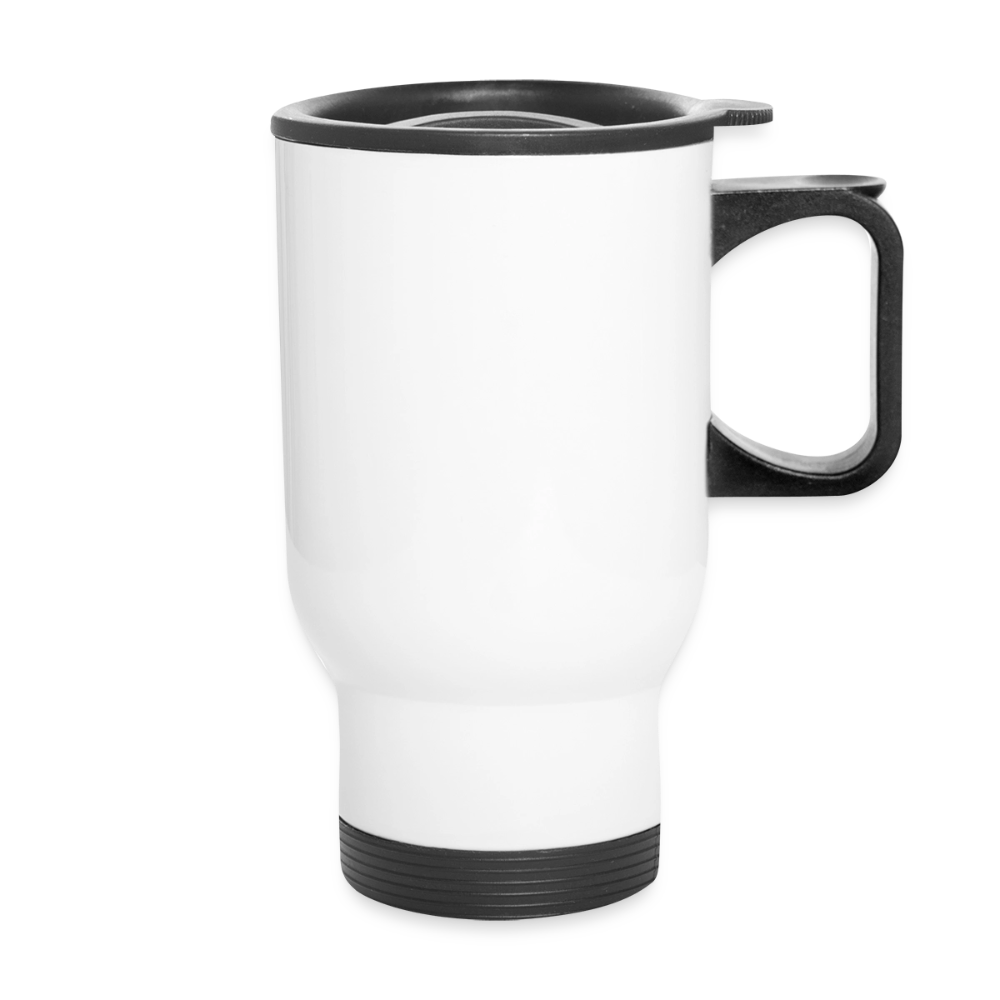 Thermobecher mit Tragegriff 414 ml - personalisierbar - Weiß