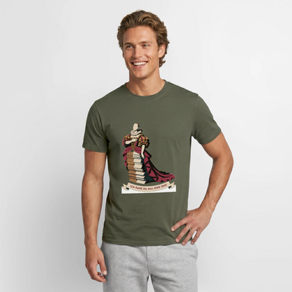 "Ich habe da mal eine Idee. Barock-Motiv" Motiv-T-Shirt für Männer, Farbe Militärgrün