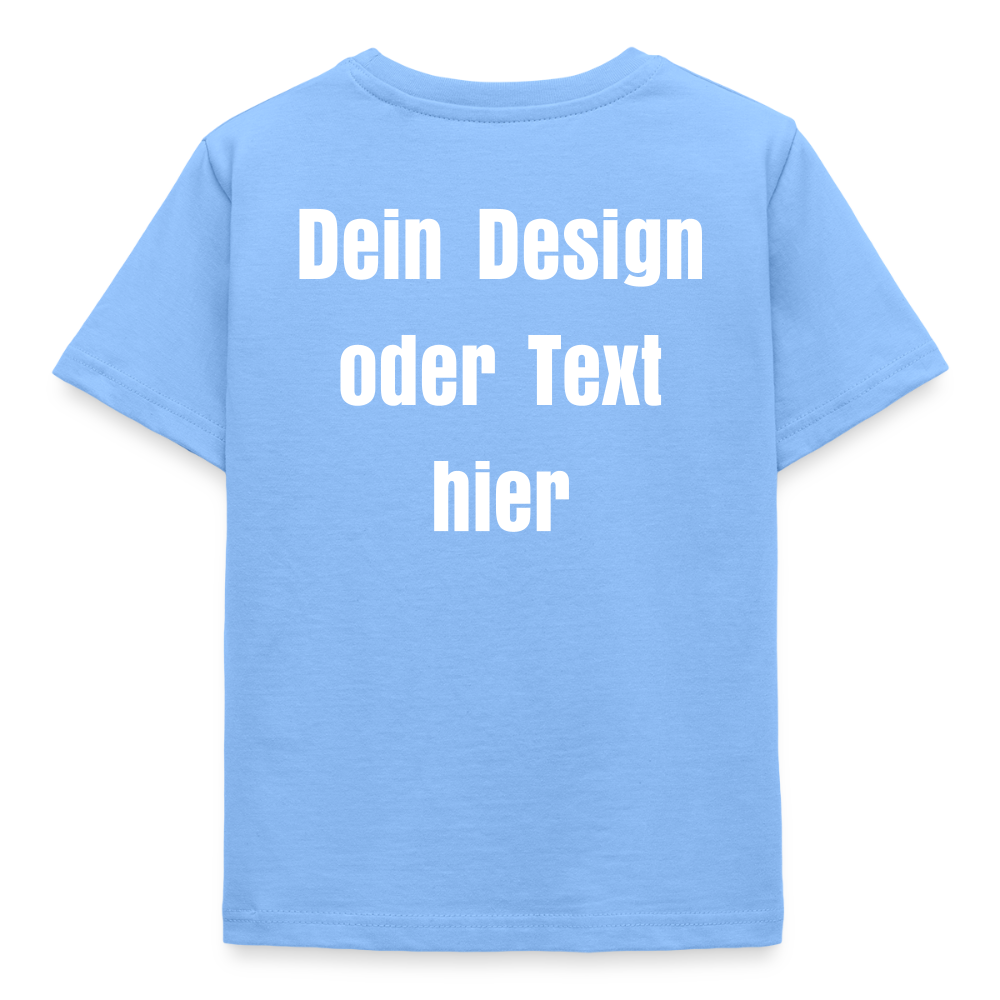 Kinder T-Shirt - personalisierbare Vorder- und Rückseite - Himmelblau