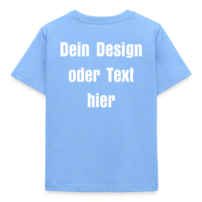 Kinder T-Shirt - personalisierbare Vorder- und Rückseite - Himmelblau