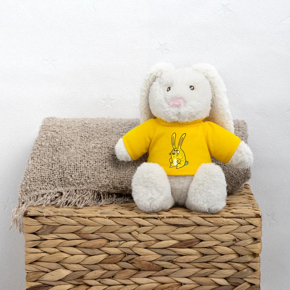 MiniFeet® RecycelHase® Creme - personalisierbar - Sonnengelb