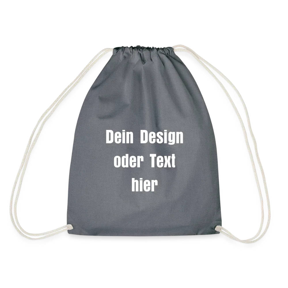 Turnbeutel - personalisierbar - Grau