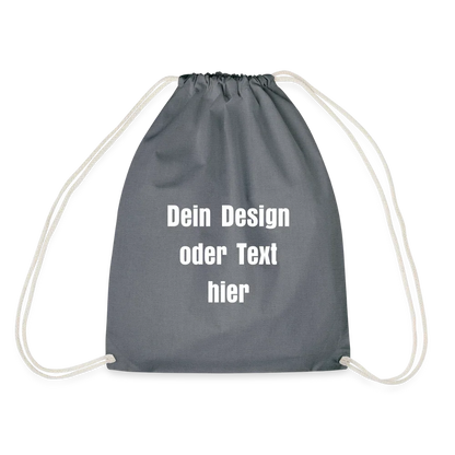 Turnbeutel - personalisierbar - Grau