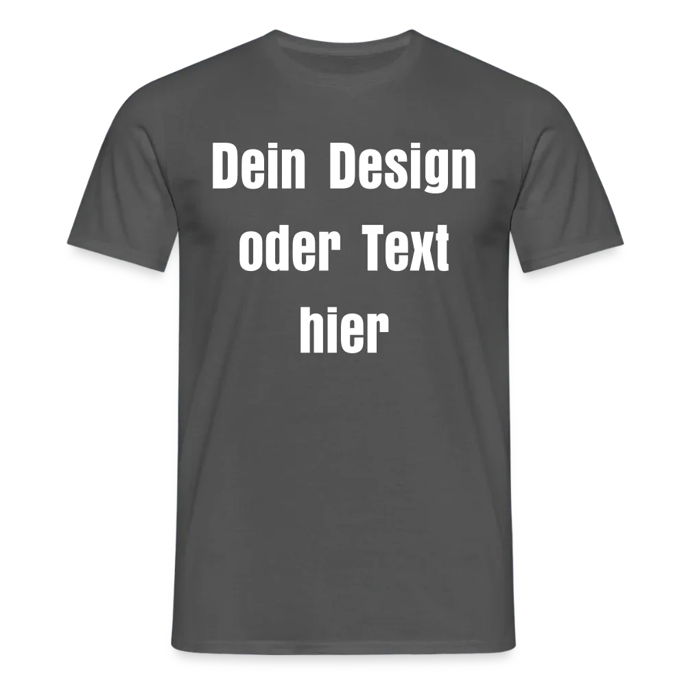 Männer T-Shirt - personalisierbare Vorder- und Rückseite - Anthrazit