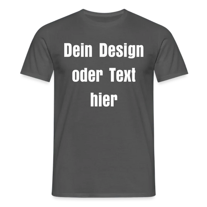Männer T-Shirt - personalisierbare Vorder- und Rückseite - Anthrazit