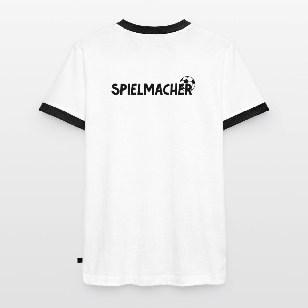Männer T-Shirt Fussball "Spielmacher" - Weiß/Schwarz