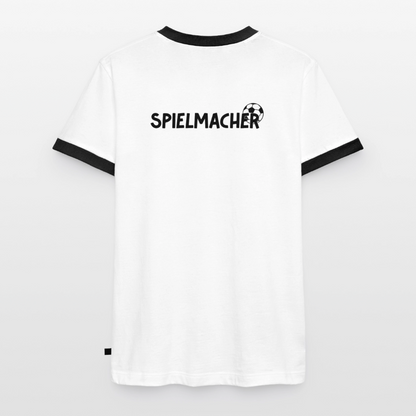 Männer T-Shirt Fussball "Spielmacher" - Weiß/Schwarz