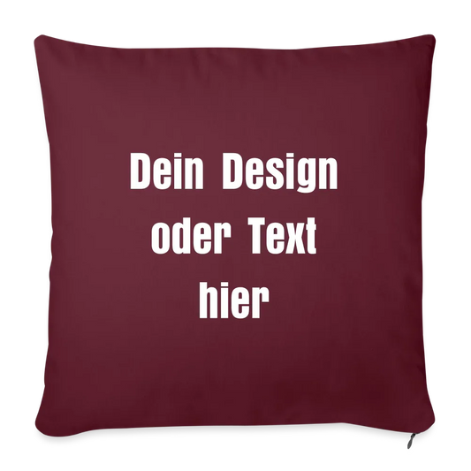 Sofakissenbezug 44 x 44 cm - personalisierbar - Burgunderrot