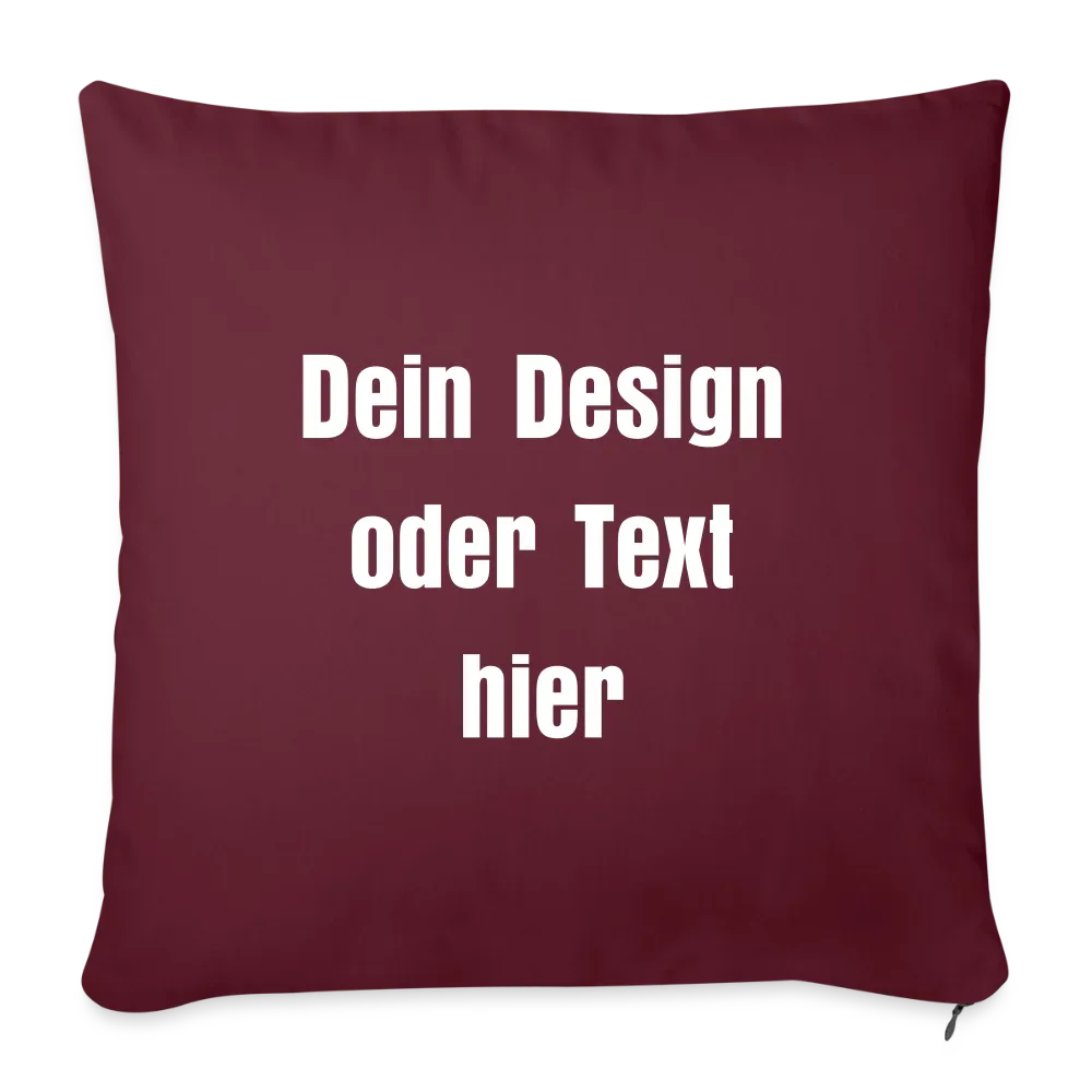 Sofakissenbezug 44 x 44 cm - personalisierbar - Burgunderrot