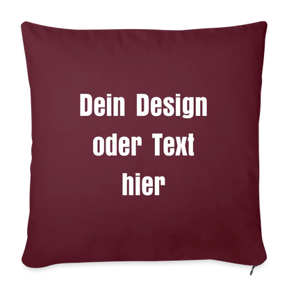 Sofakissenbezug 44 x 44 cm - personalisierbar - Burgunderrot