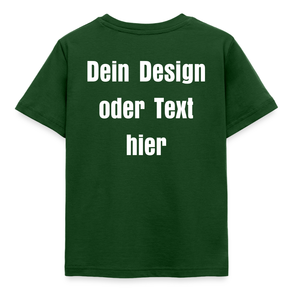 Kinder T-Shirt - personalisierbare Vorder- und Rückseite - Forstgrün 