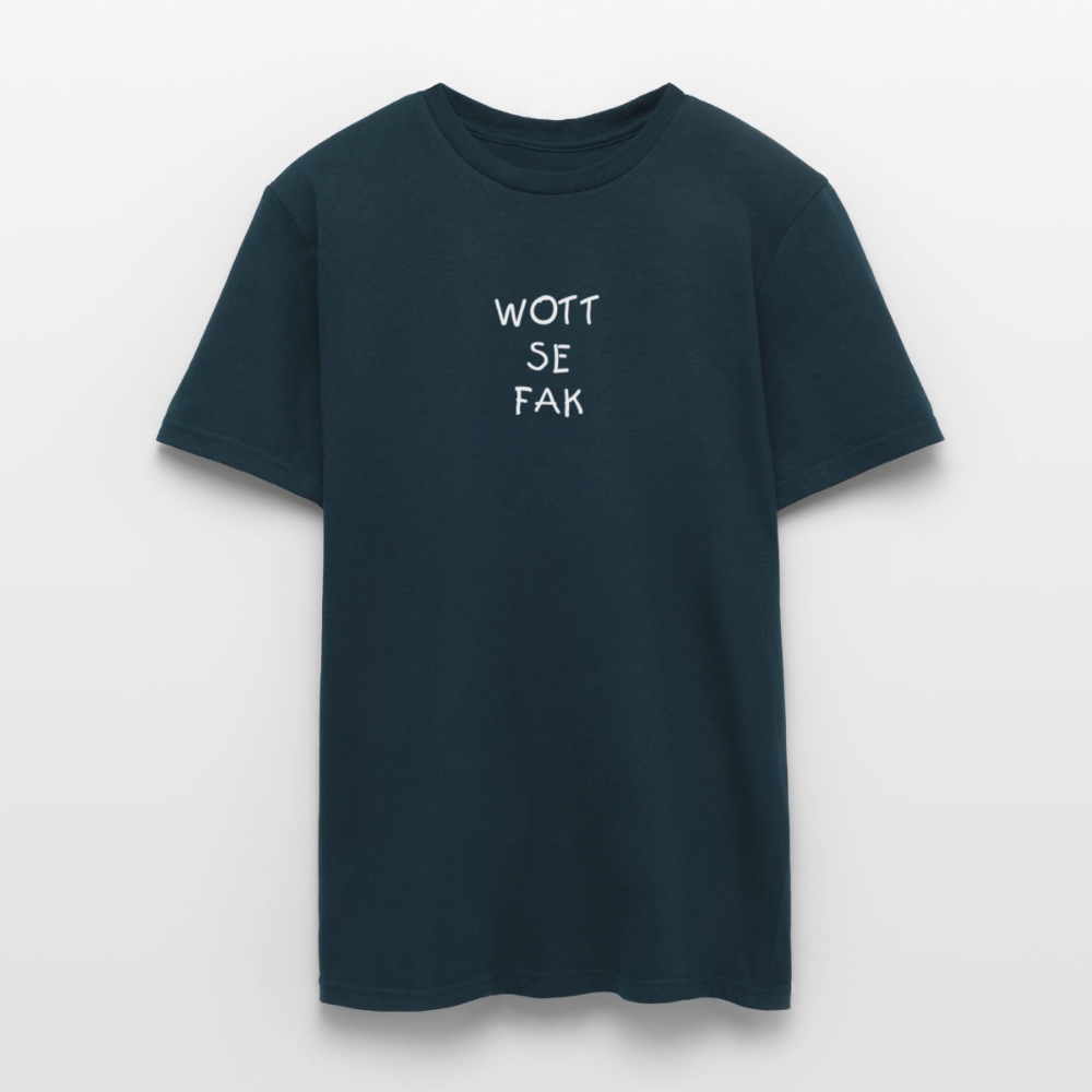 "WOTT SE FAK" Motiv-T-Shirt für Männer - Navy