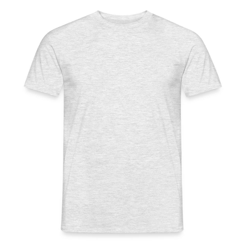 Männer T-Shirt - personalisierbare Vorder- und Rückseite - Grau meliert