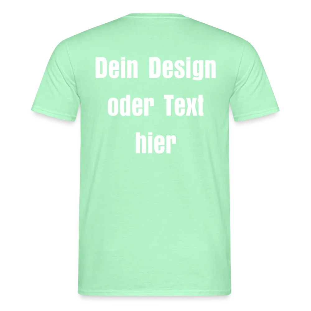 Männer T-Shirt - personalisierbare Vorder- und Rückseite - Mintgrün