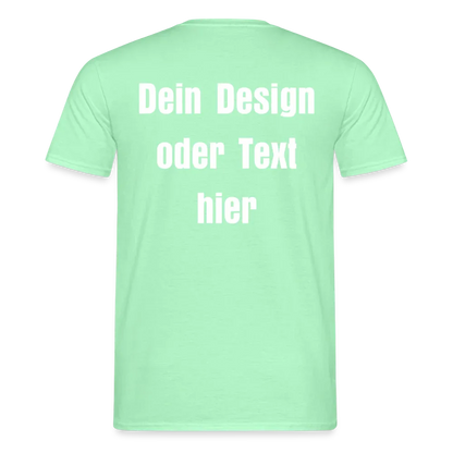 Männer T-Shirt - personalisierbare Vorder- und Rückseite - Mintgrün