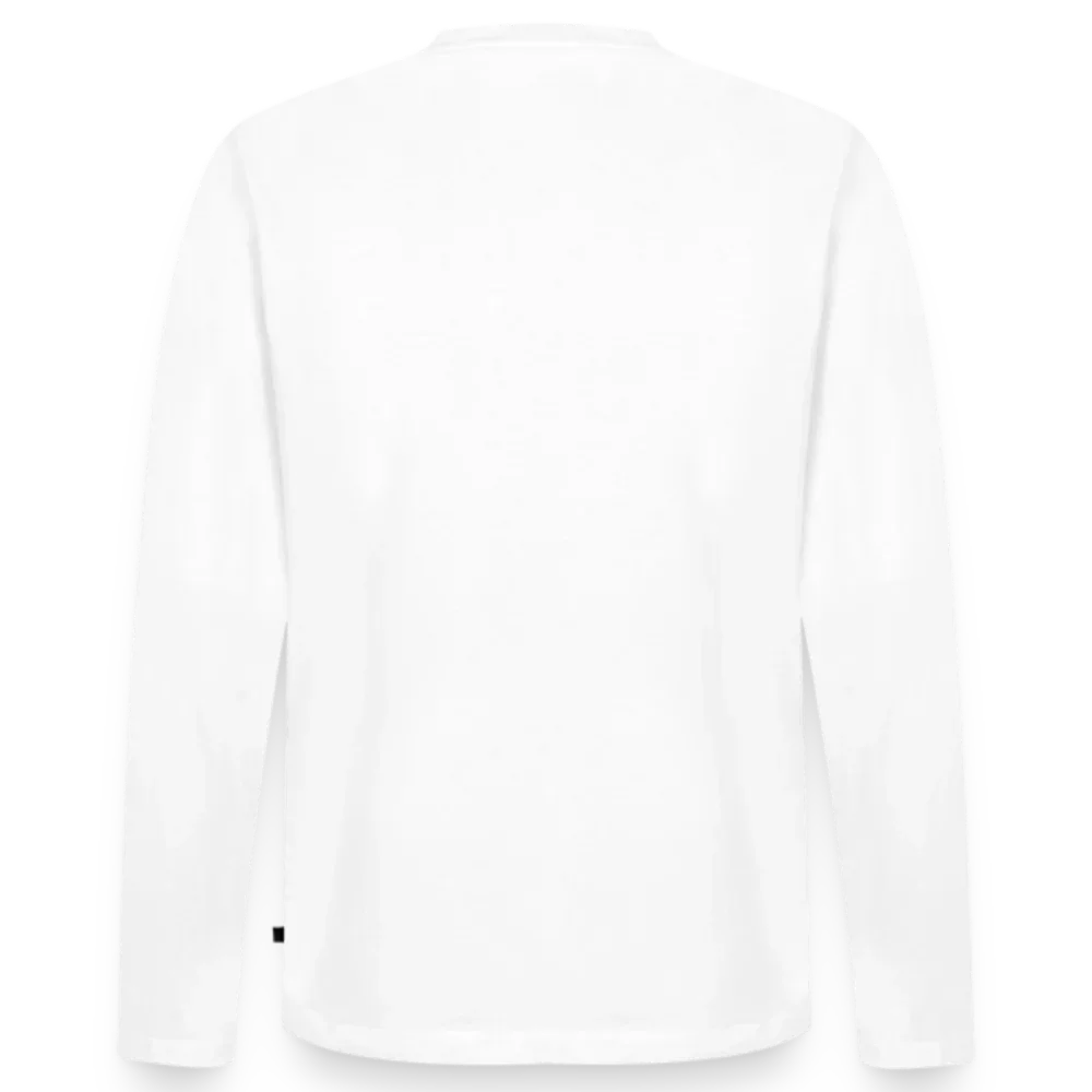 Männer Premium Bio Langarmshirt - personalisierbare Vorder- und Rückseite - Weiß