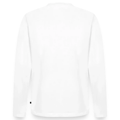 Männer Premium Bio Langarmshirt - personalisierbare Vorder- und Rückseite - Weiß