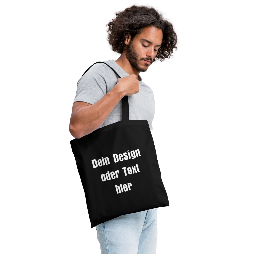 Stoffbeutel aus 100% Baumwolle - personalisierbar - Schwarz