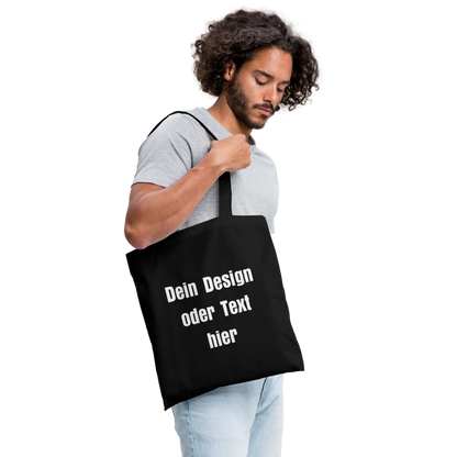 Stoffbeutel aus 100% Baumwolle - personalisierbar - Schwarz