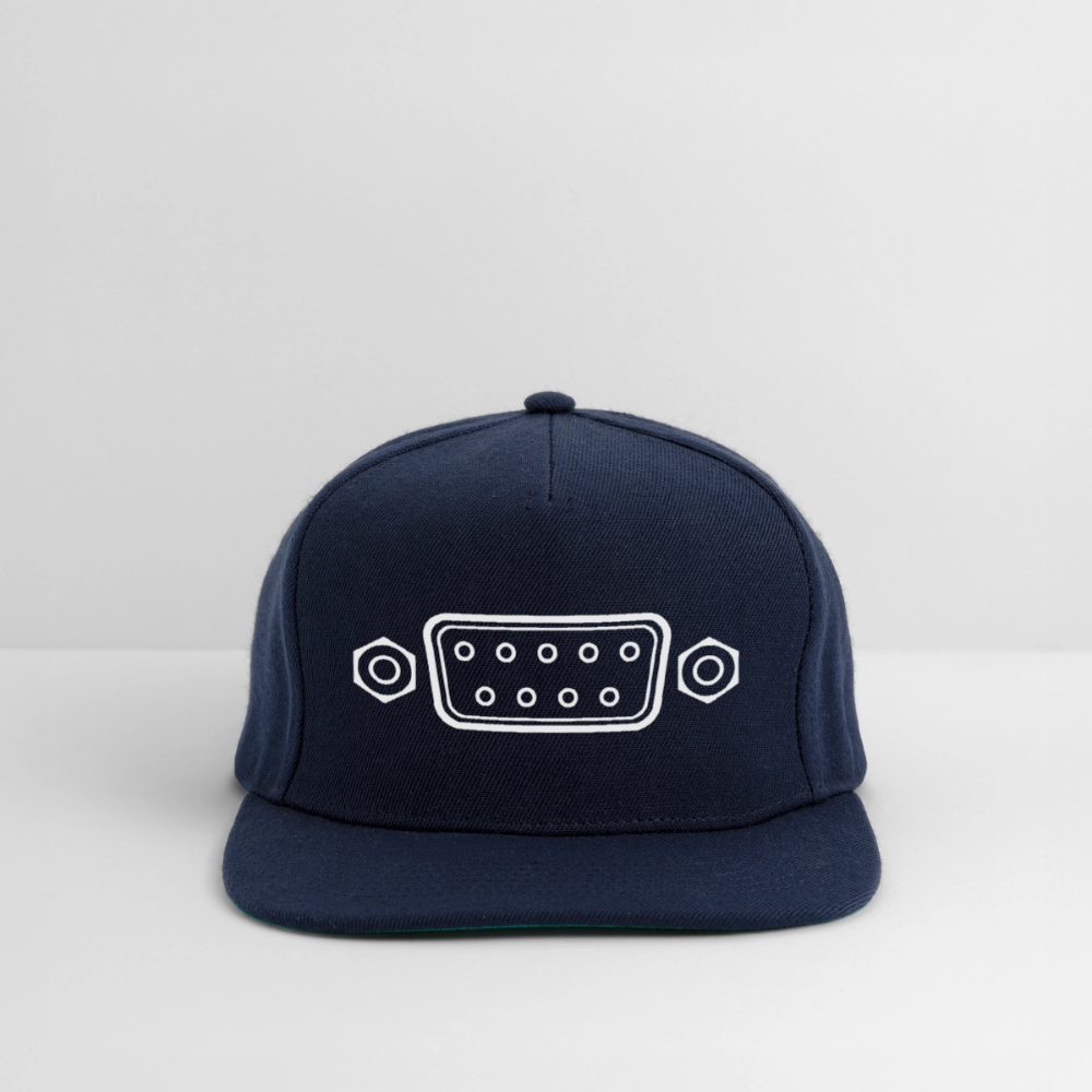 DB-9 RS-232 Retro Snapback Cap - Navy/Navy