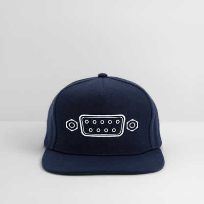 DB-9 RS-232 Retro Snapback Cap - Navy/Navy