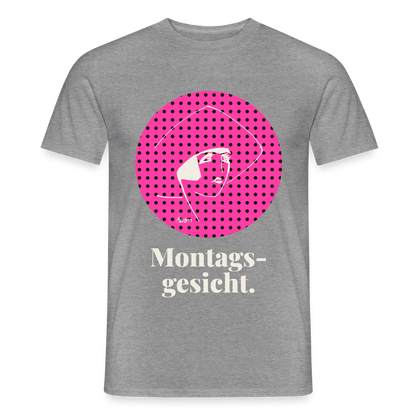 "Montagsgesicht. Art-déco-Motiv" Motiv-T-Shirt für Männer, Farbe Graphit meliert