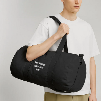Stanley/Stella recycelte Canvas Duffle Bag - personalisierbar - Schwarz