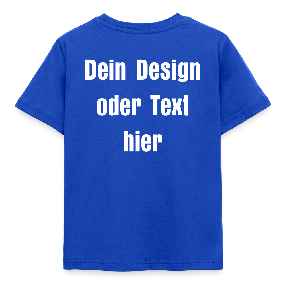 Kinder T-Shirt - personalisierbare Vorder- und Rückseite - Royalblau