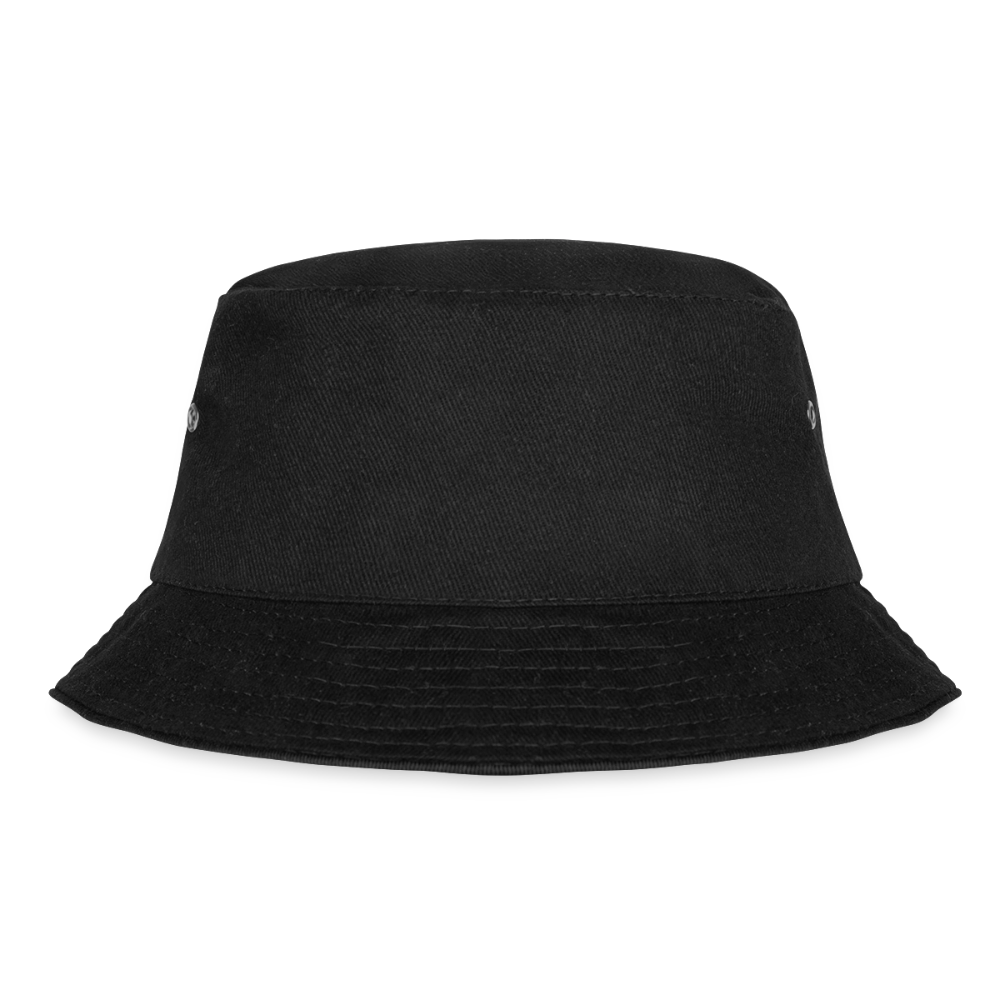 Bucket Hat Baumwolle - personalisierbar - Schwarz