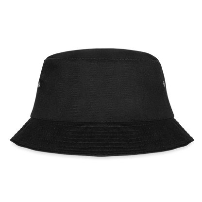 Bucket Hat Baumwolle - personalisierbar - Schwarz