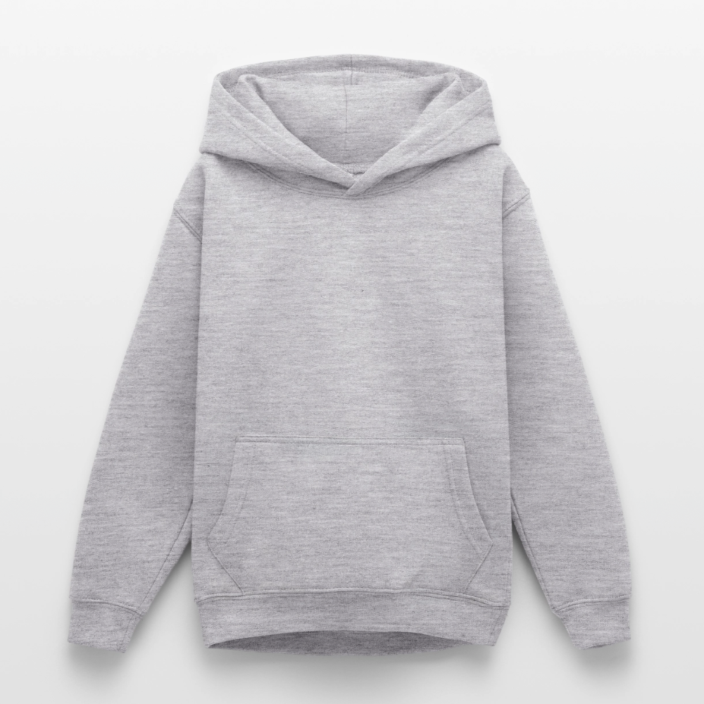 Teenager Hoodie - personalisierbare Vorder- und Rückseite - Hellgrau meliert