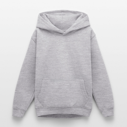Teenager Hoodie - personalisierbare Vorder- und Rückseite - Hellgrau meliert