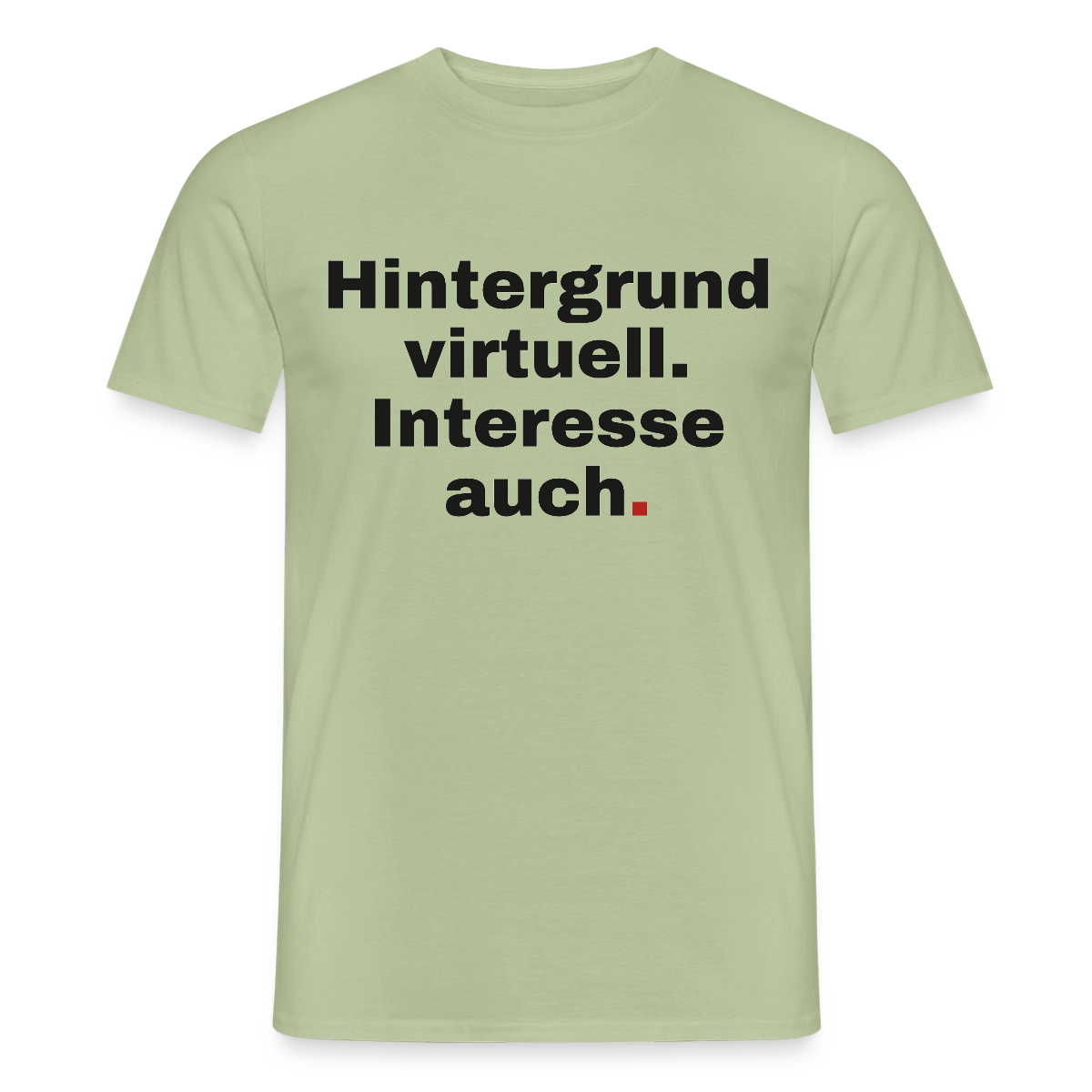 Hintergrund virtuell Motiv-T-Shirt für Männer, Farbe Sage