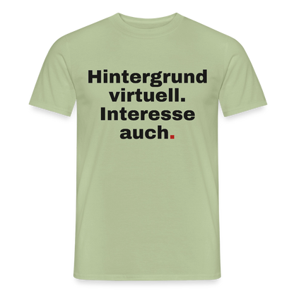 Hintergrund virtuell Motiv-T-Shirt für Männer, Farbe Sage