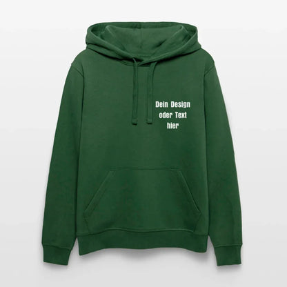 Stanley/Stella Unisex Bio-Hoodie DRUMMER - personalisierbare Vorder- und Rückseite - Flaschengrün