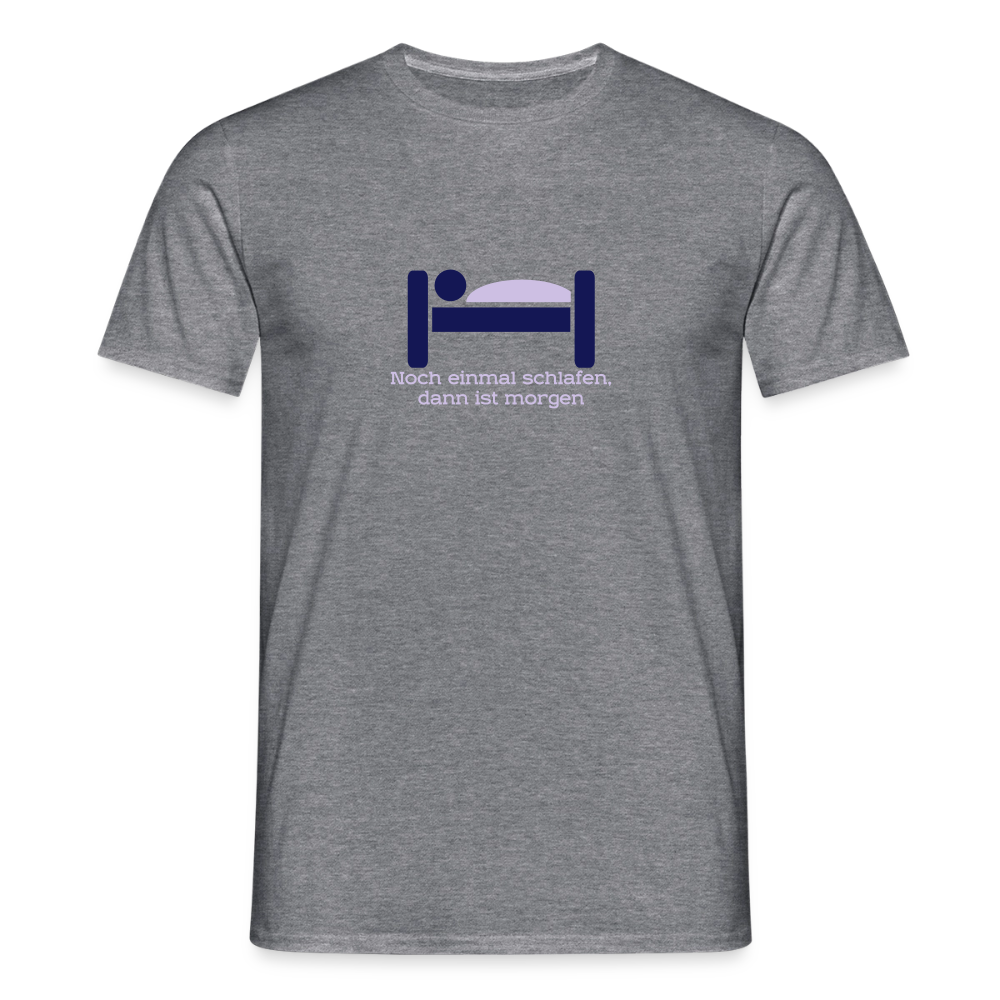 "Schlafen" Motiv-T-Shirt für Männer - Graphit meliert