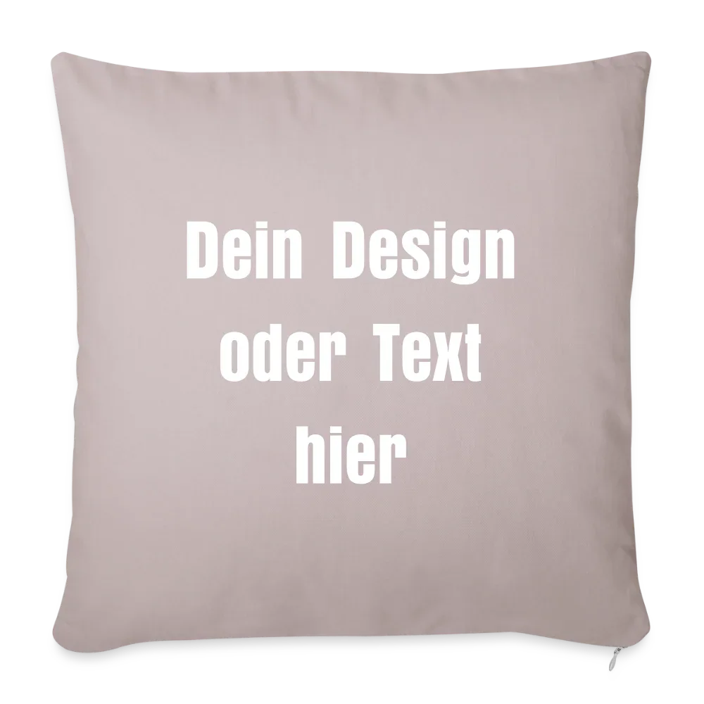 Sofakissen mit Füllung 44 x 44 cm - personalisierbar - helles Taupe