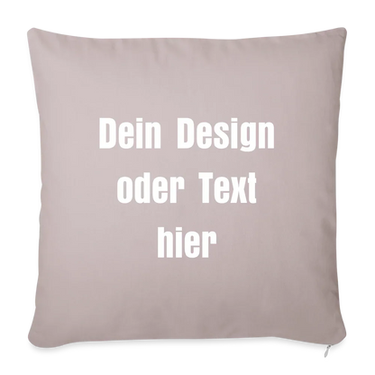 Sofakissen mit Füllung 44 x 44 cm - personalisierbar - helles Taupe