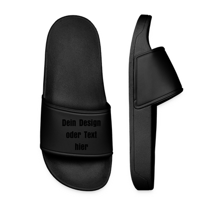 Frauen Badelatschen - personalisierbar - Schwarz