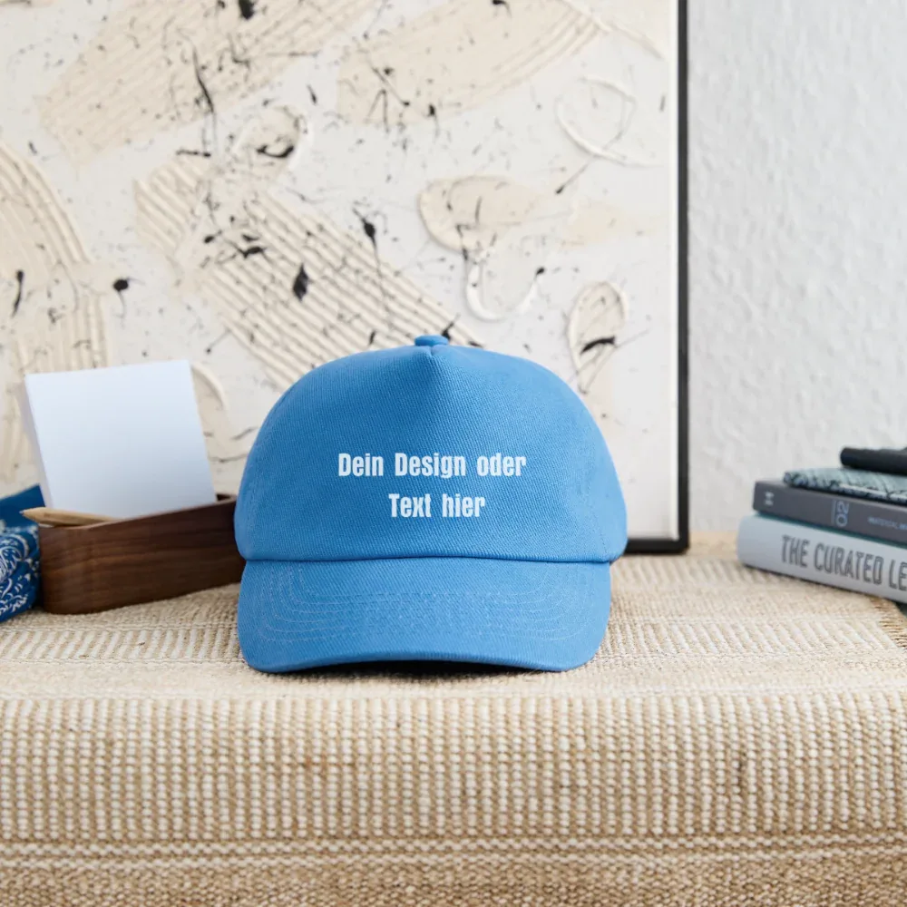 Kontrast Snapback Basecap für Kinder - personalisierbar - Pfauenblau