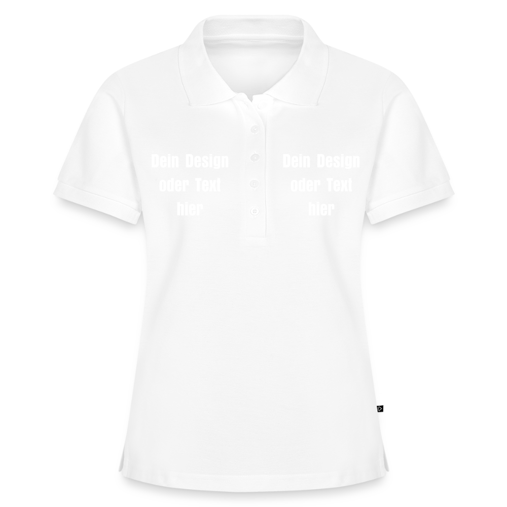 Frauen Premium Bio Polo Shirt - personalisierbar - Weiß